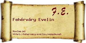 Fehérváry Evelin névjegykártya